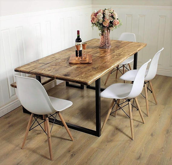 Reclaimed dining best sale table and chairs